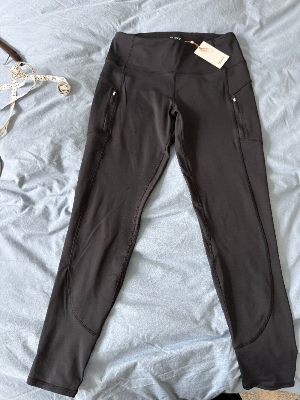 Quince Whistler High-Rise Pocket Thermal Legging Black Size M NWT